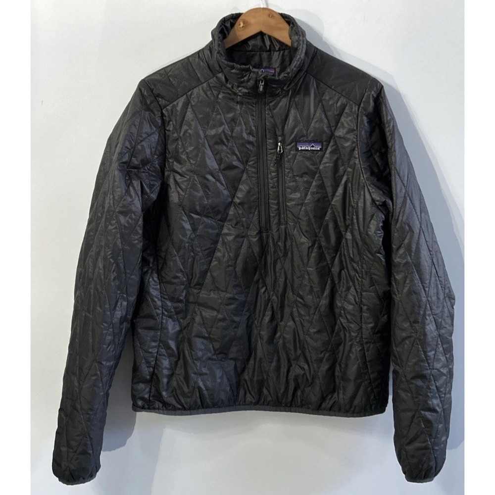 Women's Patagonia Nano Puff 1/2 Zip Pullover Quilted Jacket Sz Large 84025 EC